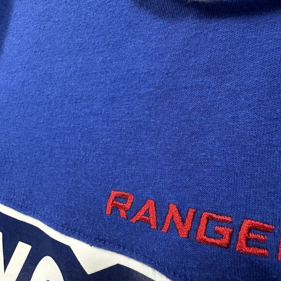 New York Rangers Fanatics Medium NHL Hockey Hooded Long Sleeve Shirt Men’s M - Picture 6 of 9